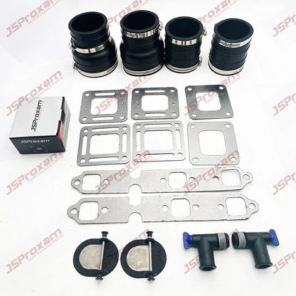 Wet Joint Exhaust Bellows Kit for MerCruiser V6 75-205 (70981A3, 90949T, 99757)