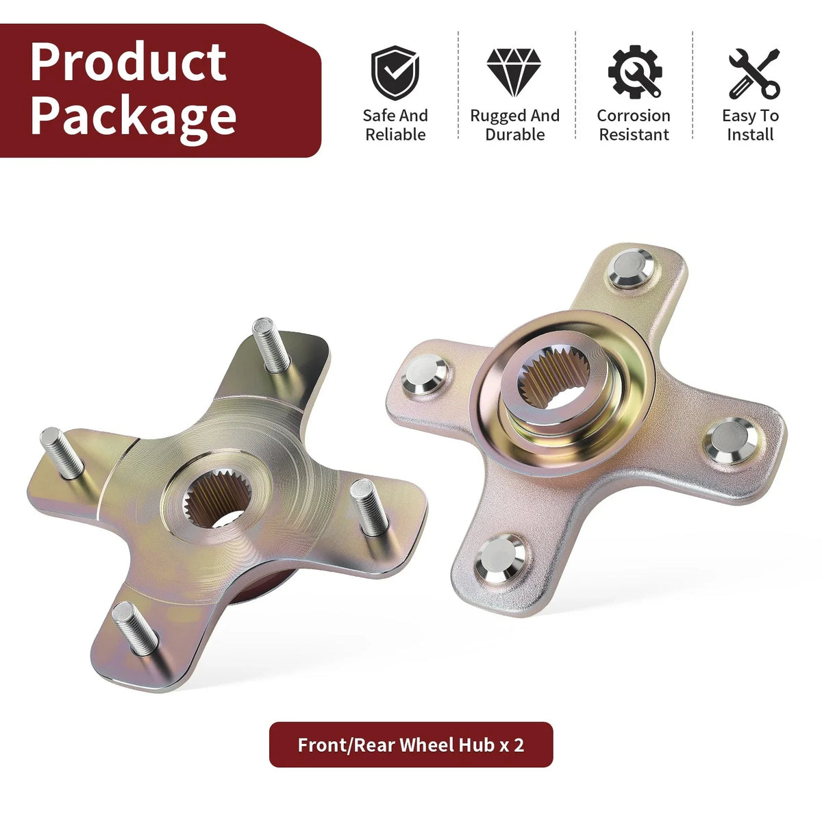 2X Front Rear Wheel Hubs for Can-Am Outlander 500 / MAX 500 (2007–2012)