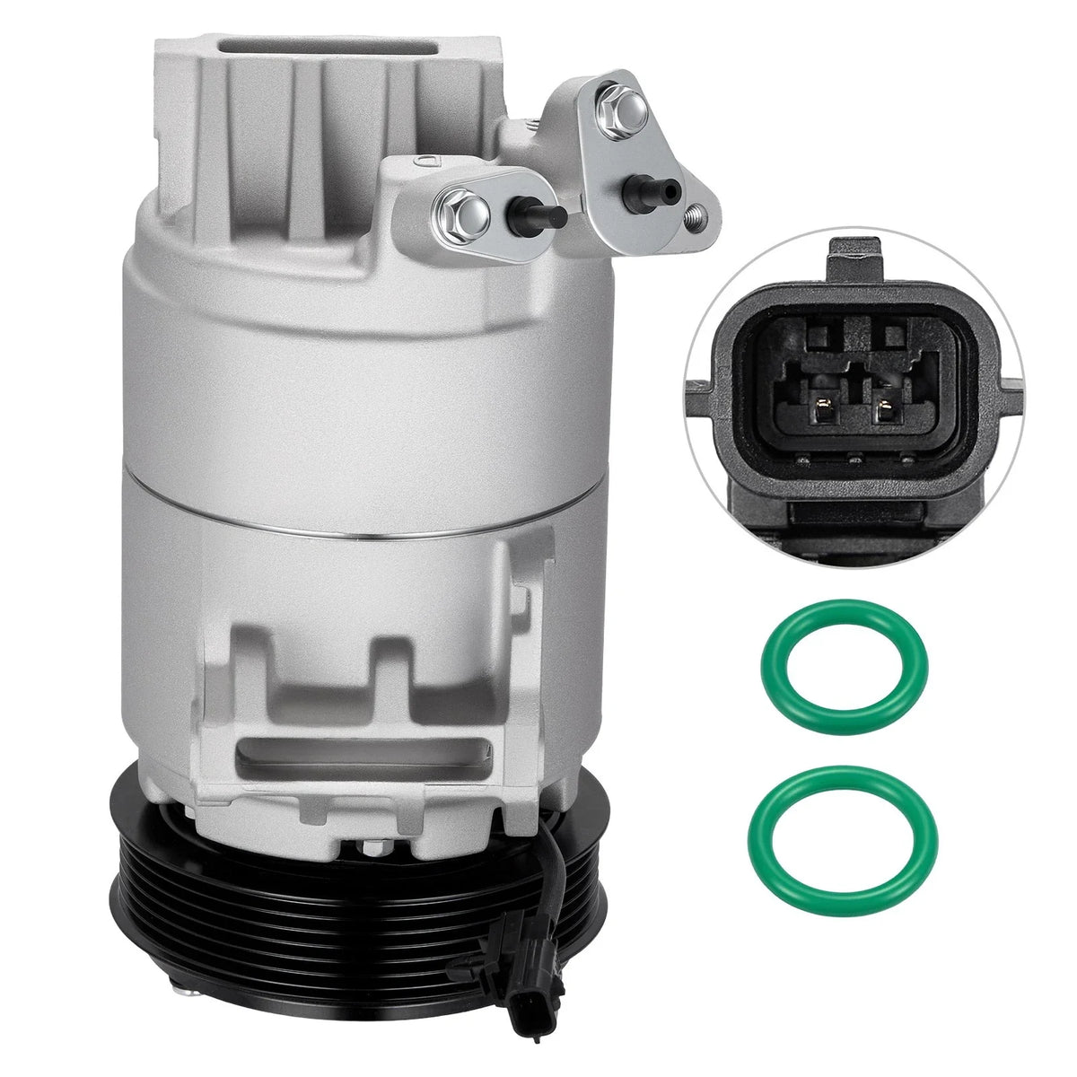 AC Compressor w/ 6-Groove Pulley for Nissan NV200 (2013–2021) Chevy City Express (2015–2018)