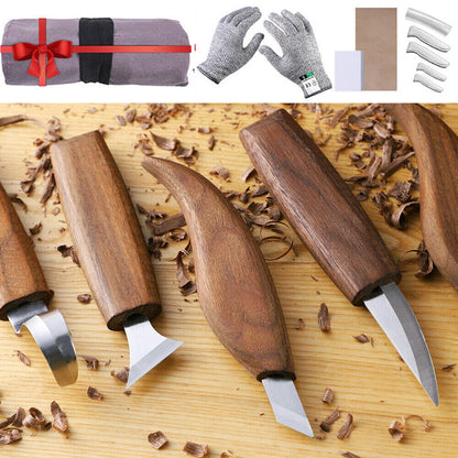 10 Wood Carving Knives Set for Woodworking Tools (No Specific Years)