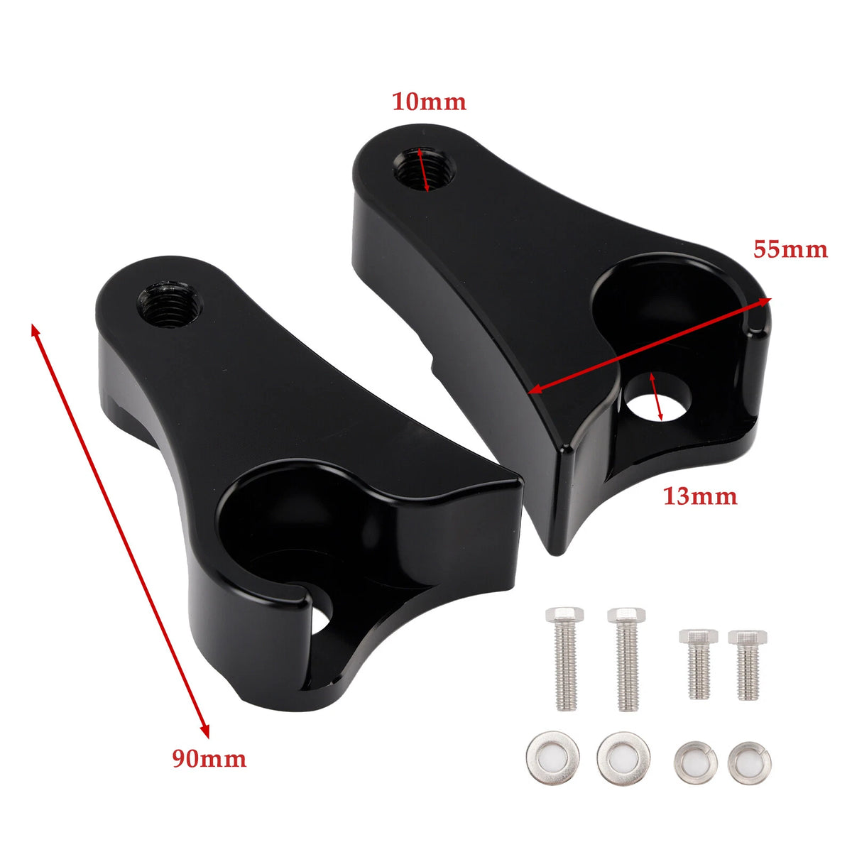 1.5" Lowering Link Blocks Kit for Harley Touring Street Glide Road King (2009–2025) LL-154-BLK