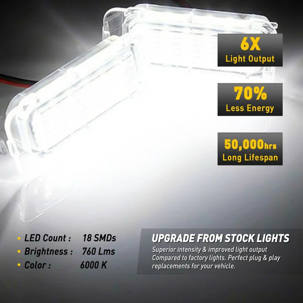 2Pcs LED License Plate Light for Ford Explorer Fiesta Escape Expedition (US)