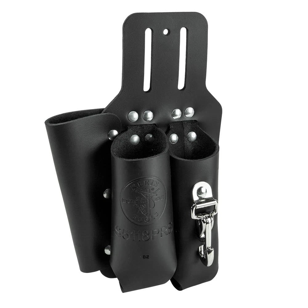 Leather Tool Holder with 3 Pockets for One Size (Black)