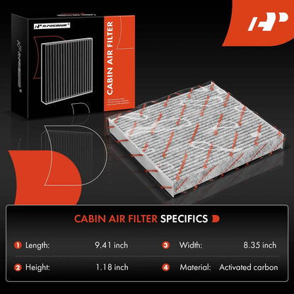 2X Activated Carbon Cabin Air Filter for Hyundai Palisade (2021–2023) 97133-S8000, CF12936