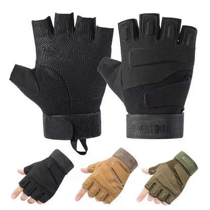 Motorcycle Motocross Gloves for Motorbike Racing (Fingerless Tactical)