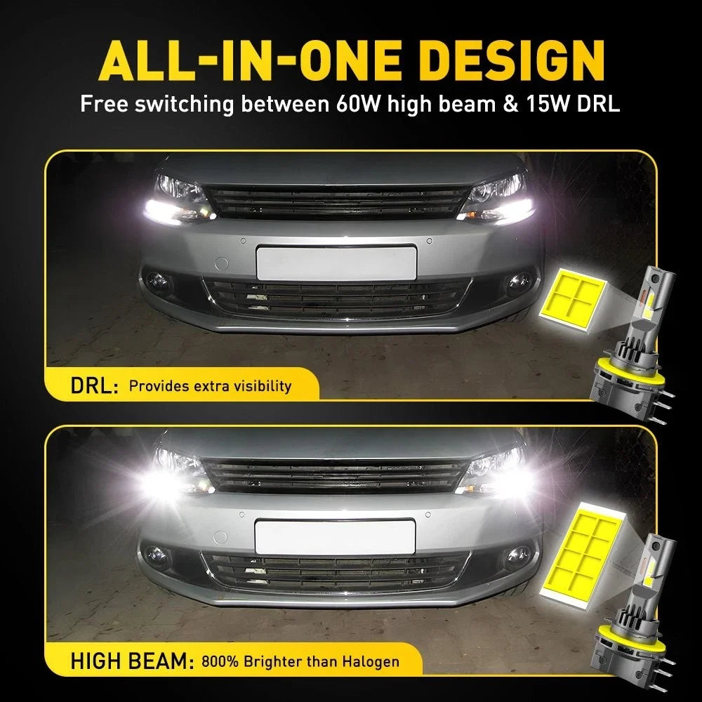 AUXITO H15 LED Headlight Bulb 8000LM 120W Canbus Error Free for