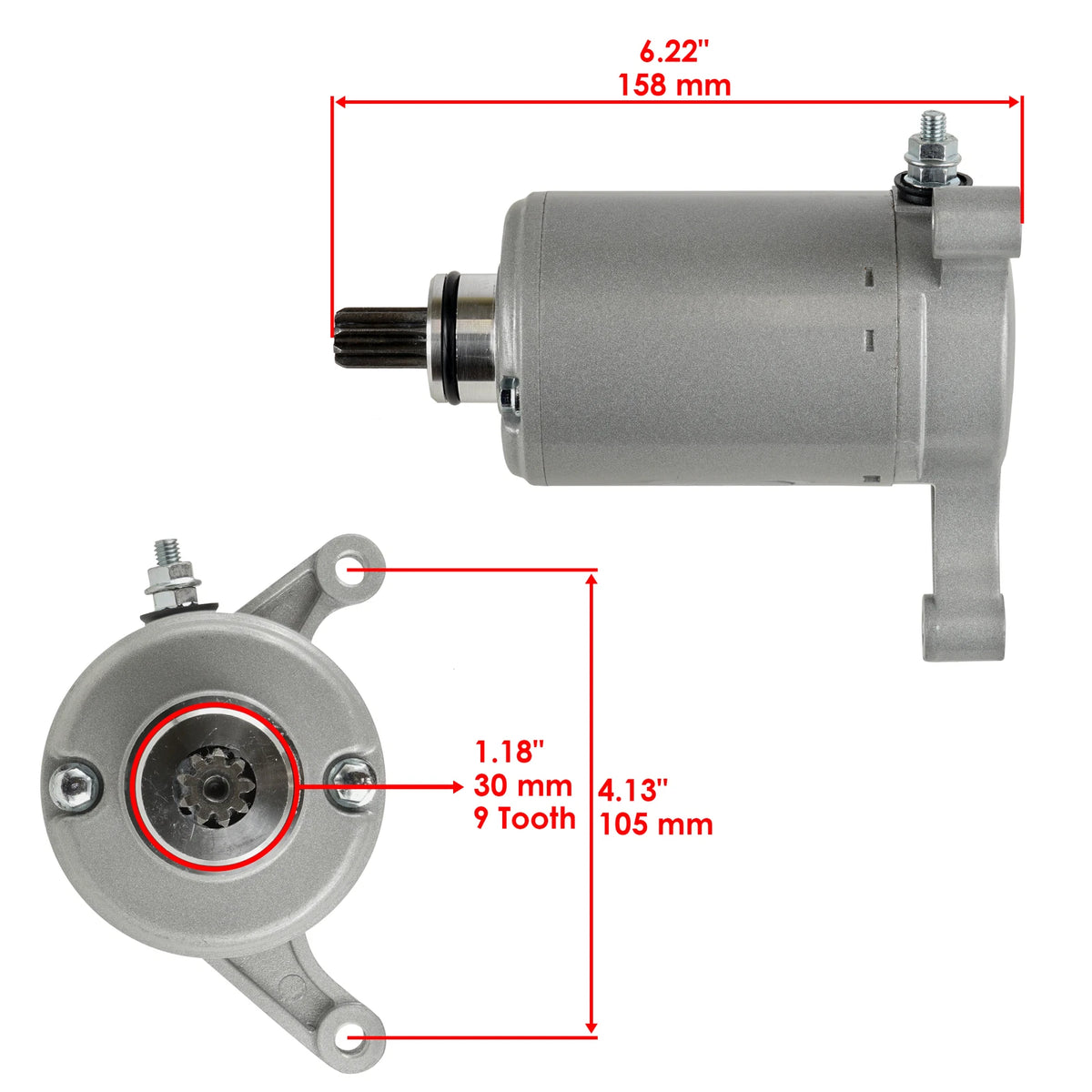 Starter for Yamaha Terra Pro 350 (1988) AB208418756AD, 1UY818900000, 1UY818005100