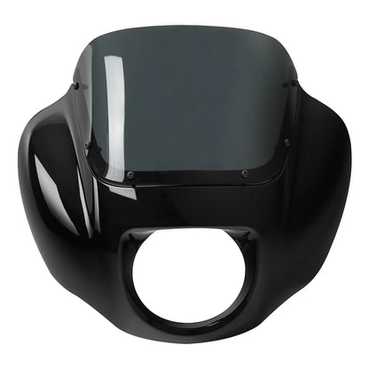 Black Headlight Fairing & Windshield for Harley Softail Street Bob (2018–2023)