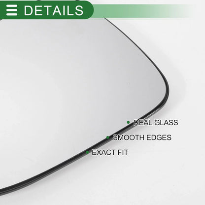 Left Side Convex White Mirror Glass for Ford Galaxy (Non-Heated)