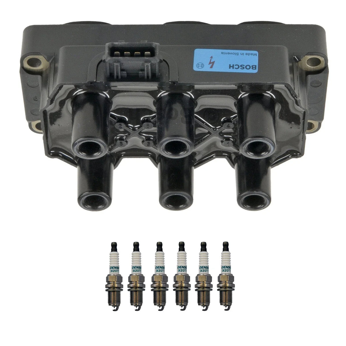 Set of 1 Ignition Coil & 6 Iridium TT Spark Plugs for Audi A4 A6 (1996–2005)