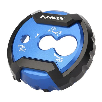 1 Pcs Blue CNC Aluminum Motor Seat Lock Cover Cap for Yamaha NMAX 155 (2015–2016)