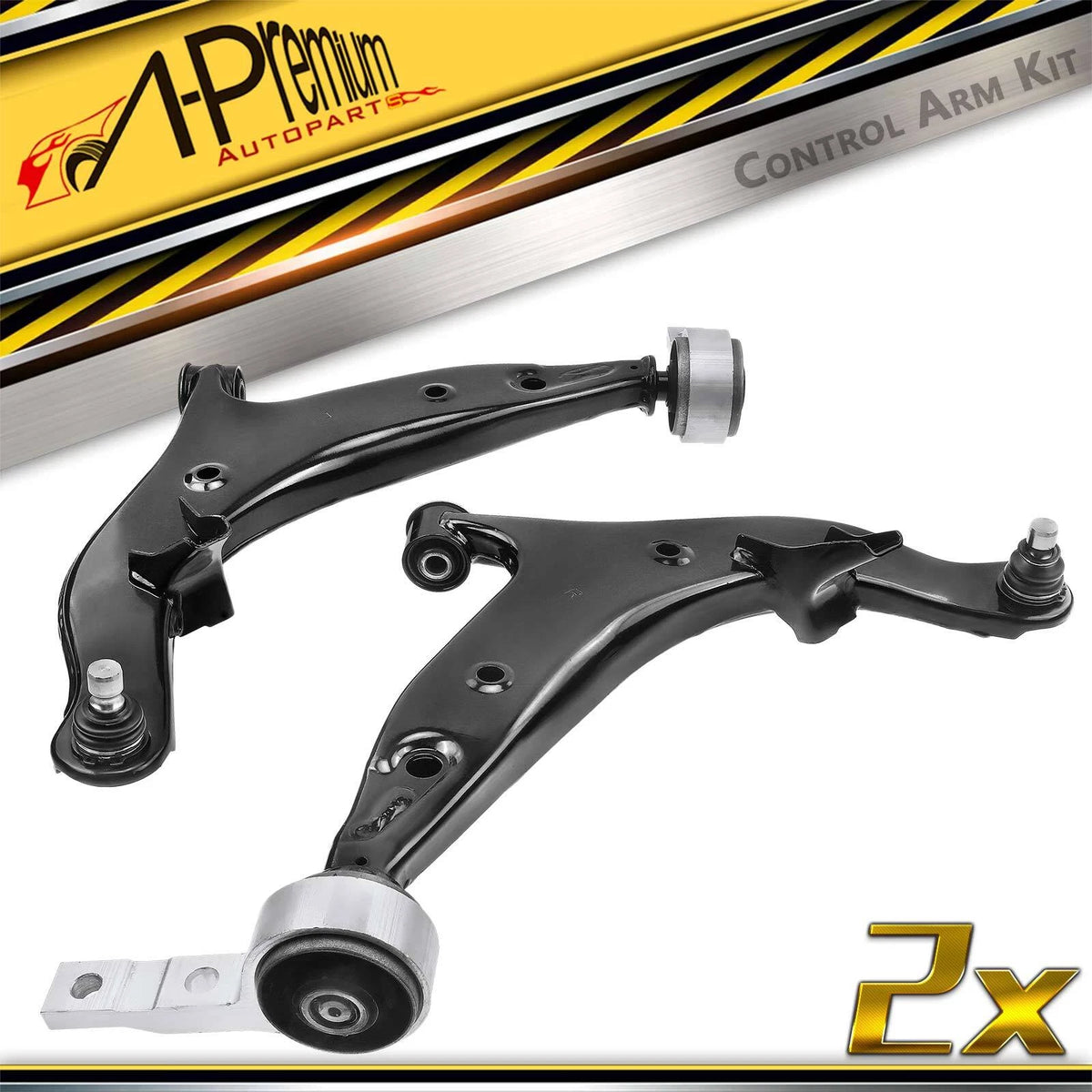 2X Front Lower Control Arm with Ball Joint for Nissan Quest (2004–2009) 54501CK000, 54500CK000, RK620560, RK620561