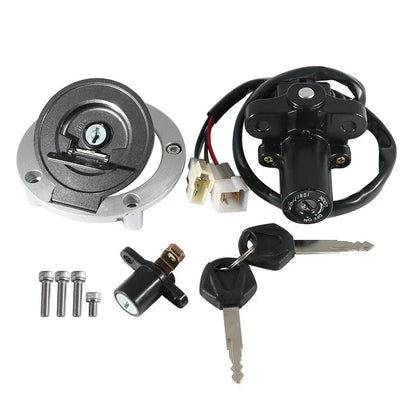 Set of 2 Ignition Key Switch Fuel Caps for Yamaha XVS1300CU (2014–2016) 11C-W8250-01