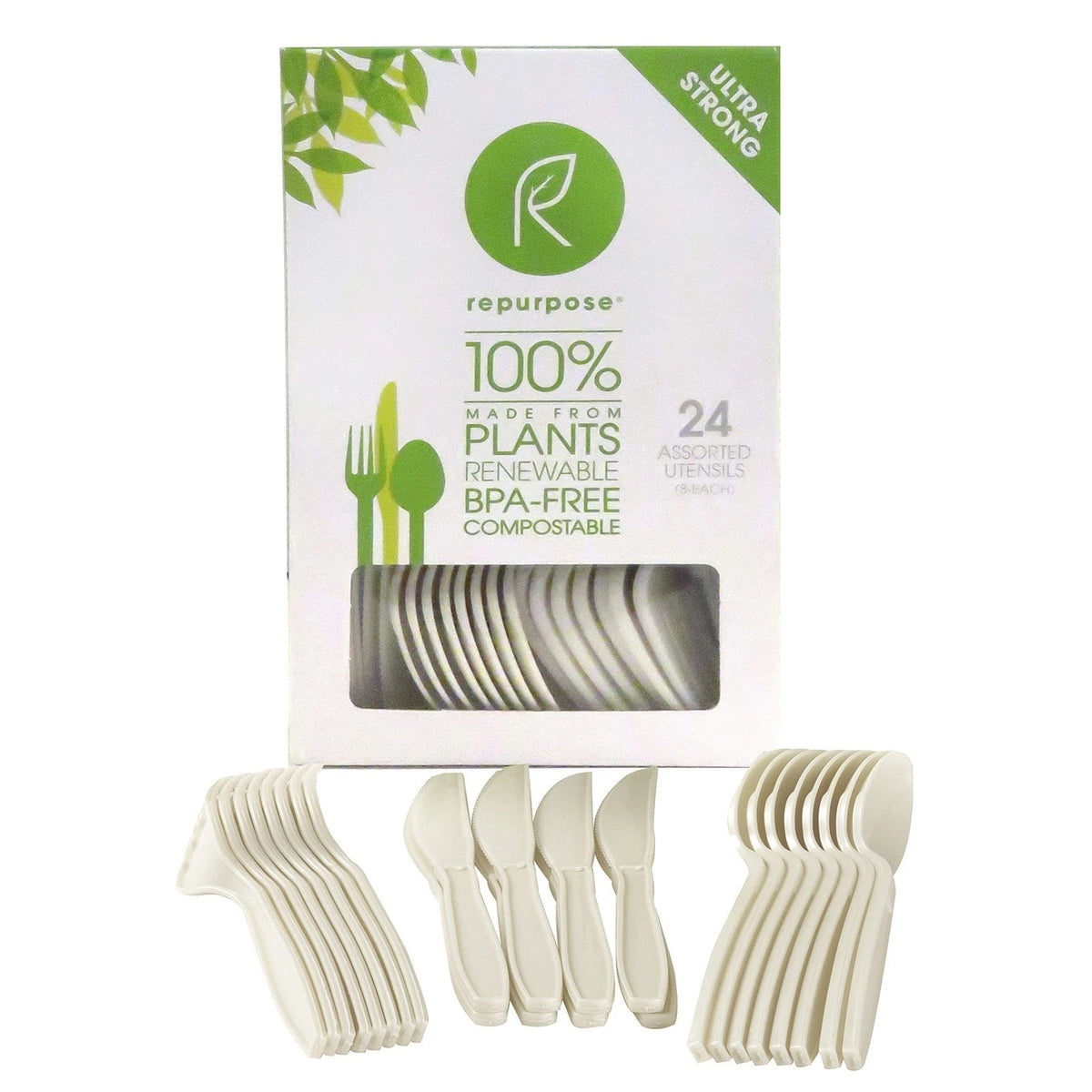 24-Pack Compostable Utensils for Assorted Uses (No Part Numbers)