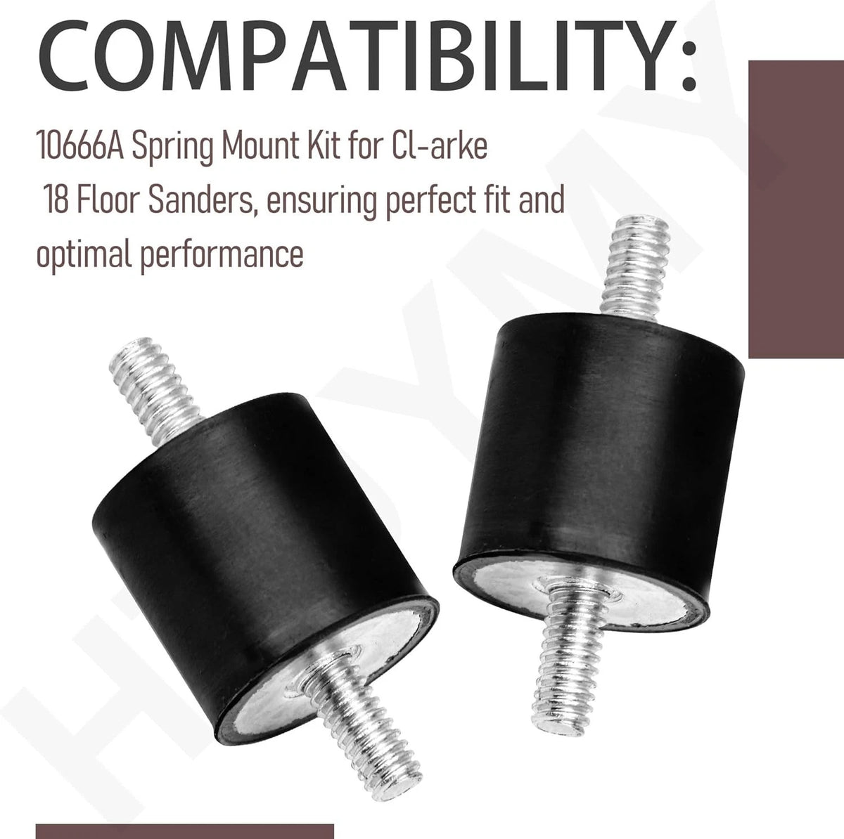 4 Pack Replacement Spring Mount Kit for Clarke 10666A 18" Floor Sander