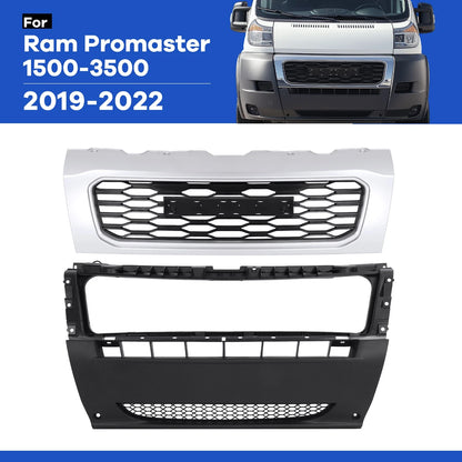 Front Bumper Upper Grille for Ram Promaster 1500-3500 (2019–2022) - CON-A000000643, 1ZT90JXWAB, CH1000A52