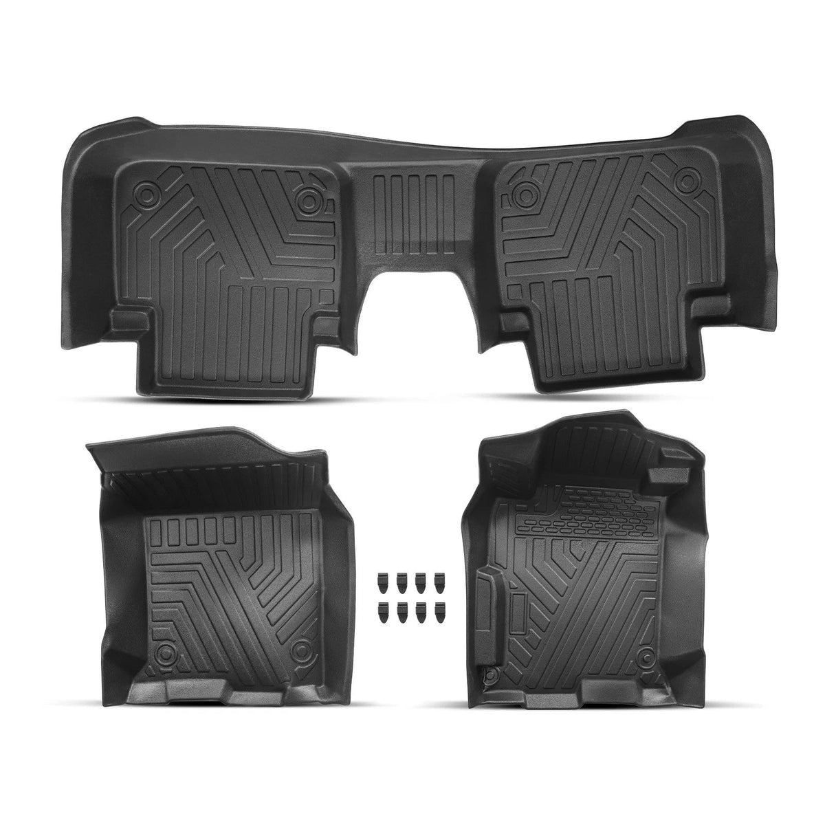 Floor Mats for Honda Accord Sedan (2013–2017) Black Rubber Waterproof 3pc