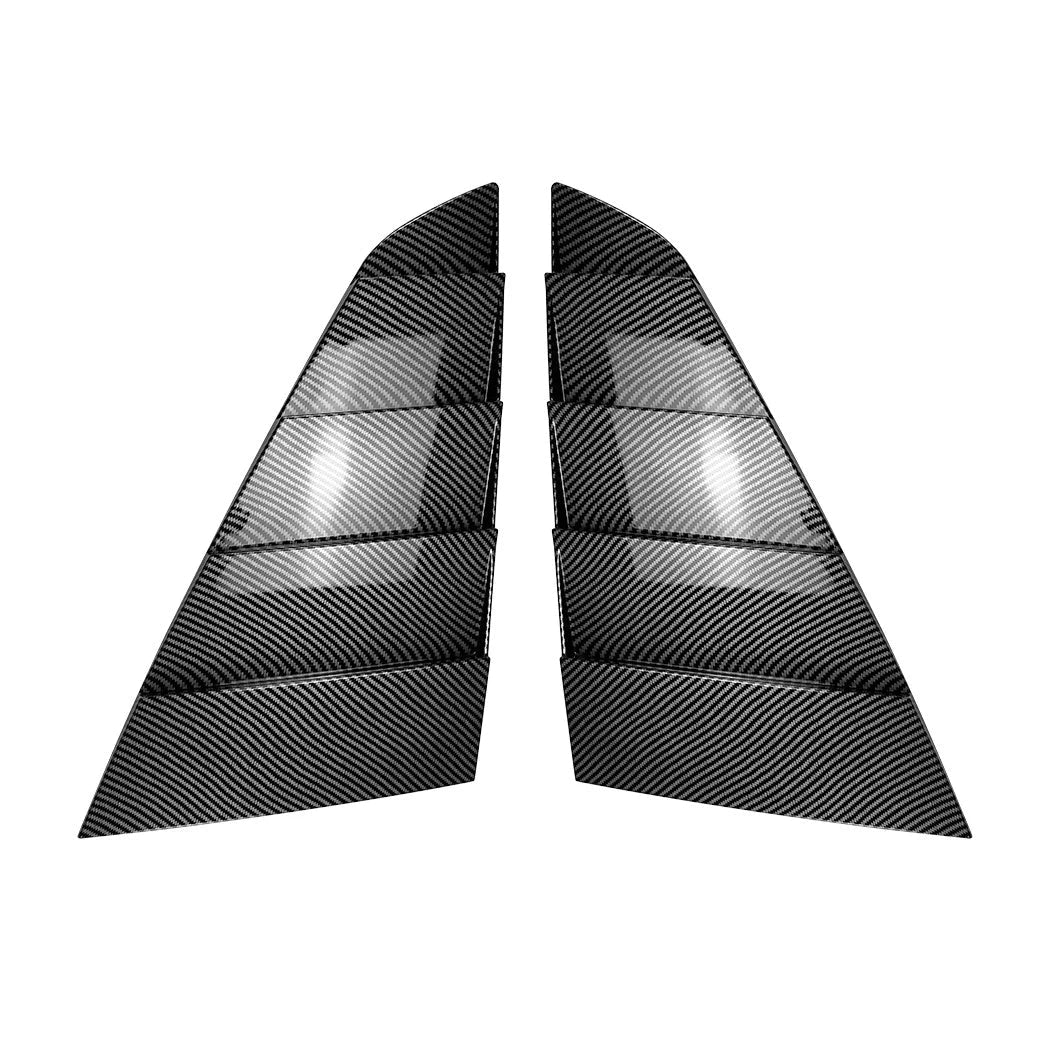 Set of 2 Rear Window Quarter Glass Louver Covers for Ford Mustang MK7 (2024+) Carbon Look