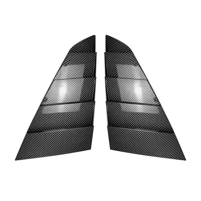 Set of 2 Rear Window Quarter Glass Louver Covers for Ford Mustang MK7 (2024+) Carbon Look