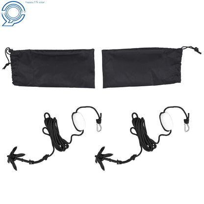 2X Folding Anchor Kit 1.5lb with 26.2ft Rope for PWC Canoe Jet Ski