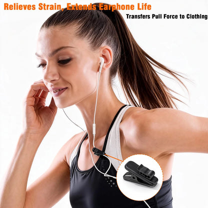 26 Pack Headphone Cable Clips for Earphones - Anti-Slip Wire Holder