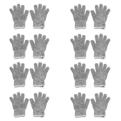 Cut Resistant Gloves for Kids (8-12 Years) Level 5 Protection - Set of 8