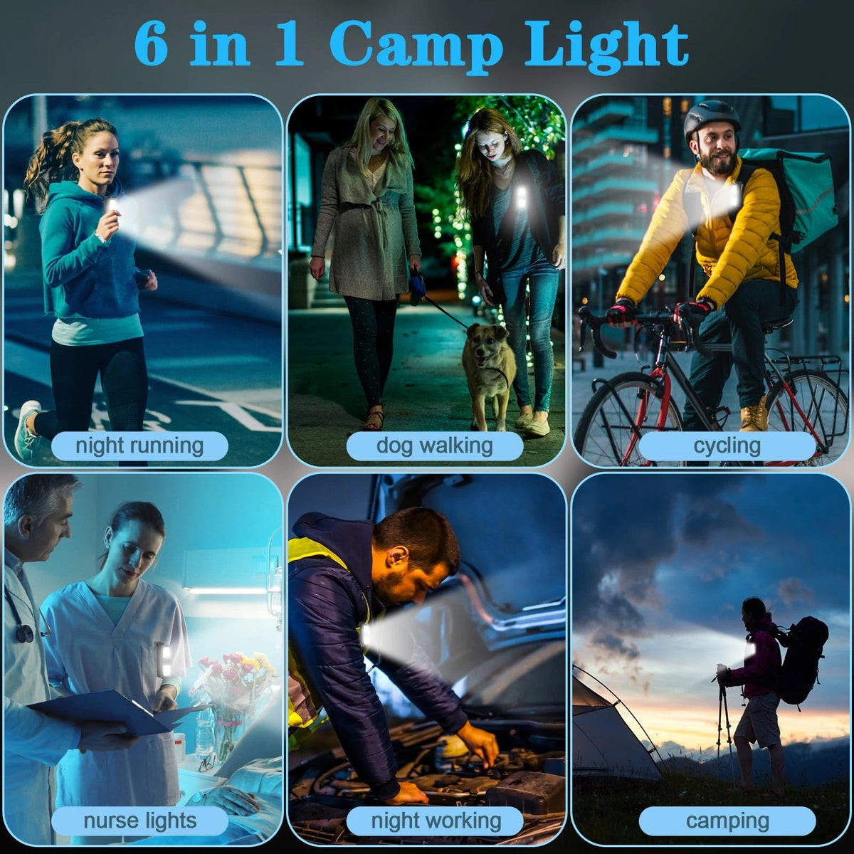 Clip on Running Lights for Runners - 600 Lumen Rechargeable EDC Flashlight