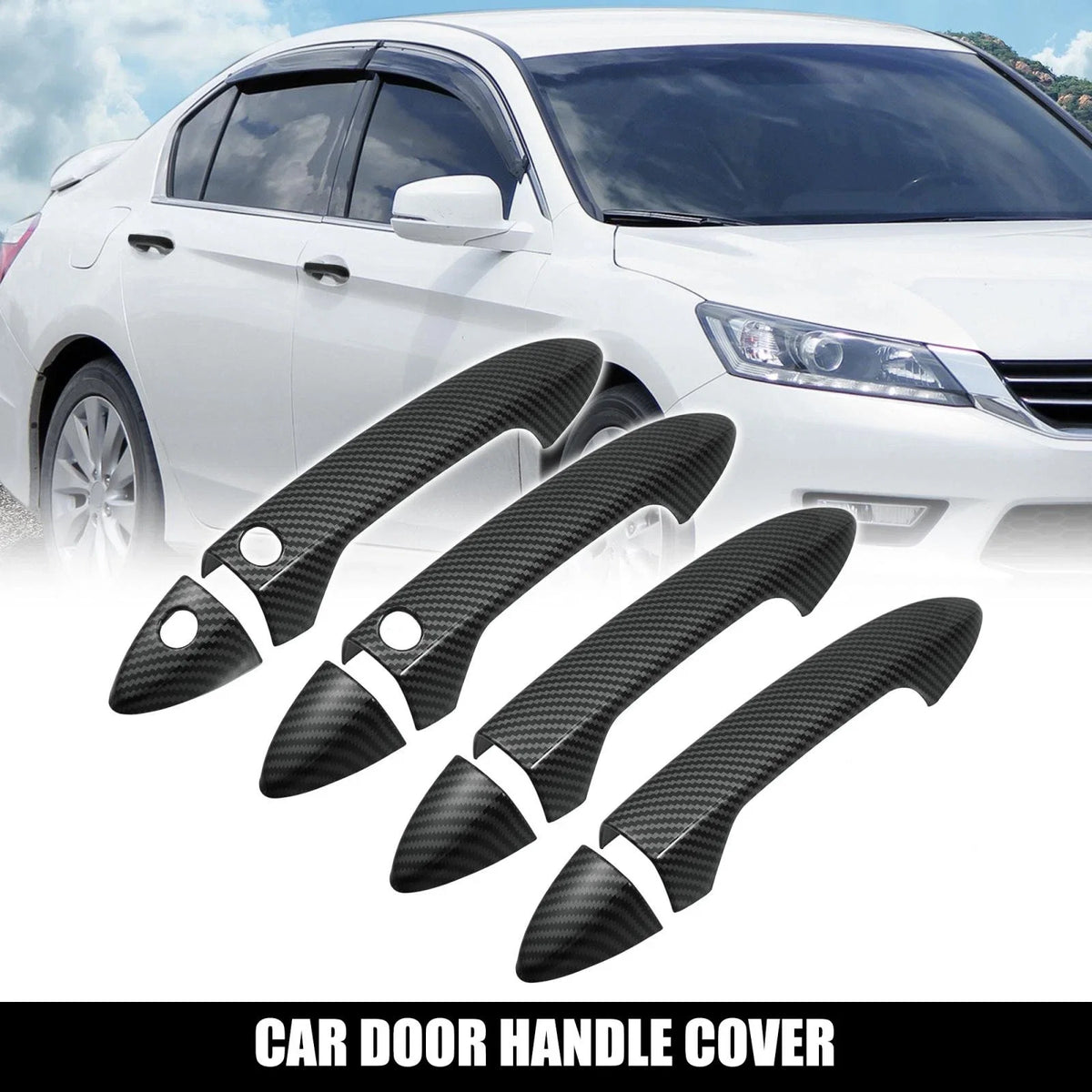Set of 4 Car Door Handle Cover Trims for Honda Accord Pilot (2018–2023)