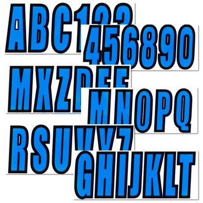 Sticker Decals A-Z Letters & 0-9 Numbers for Marine Boat (Boat Stickers)