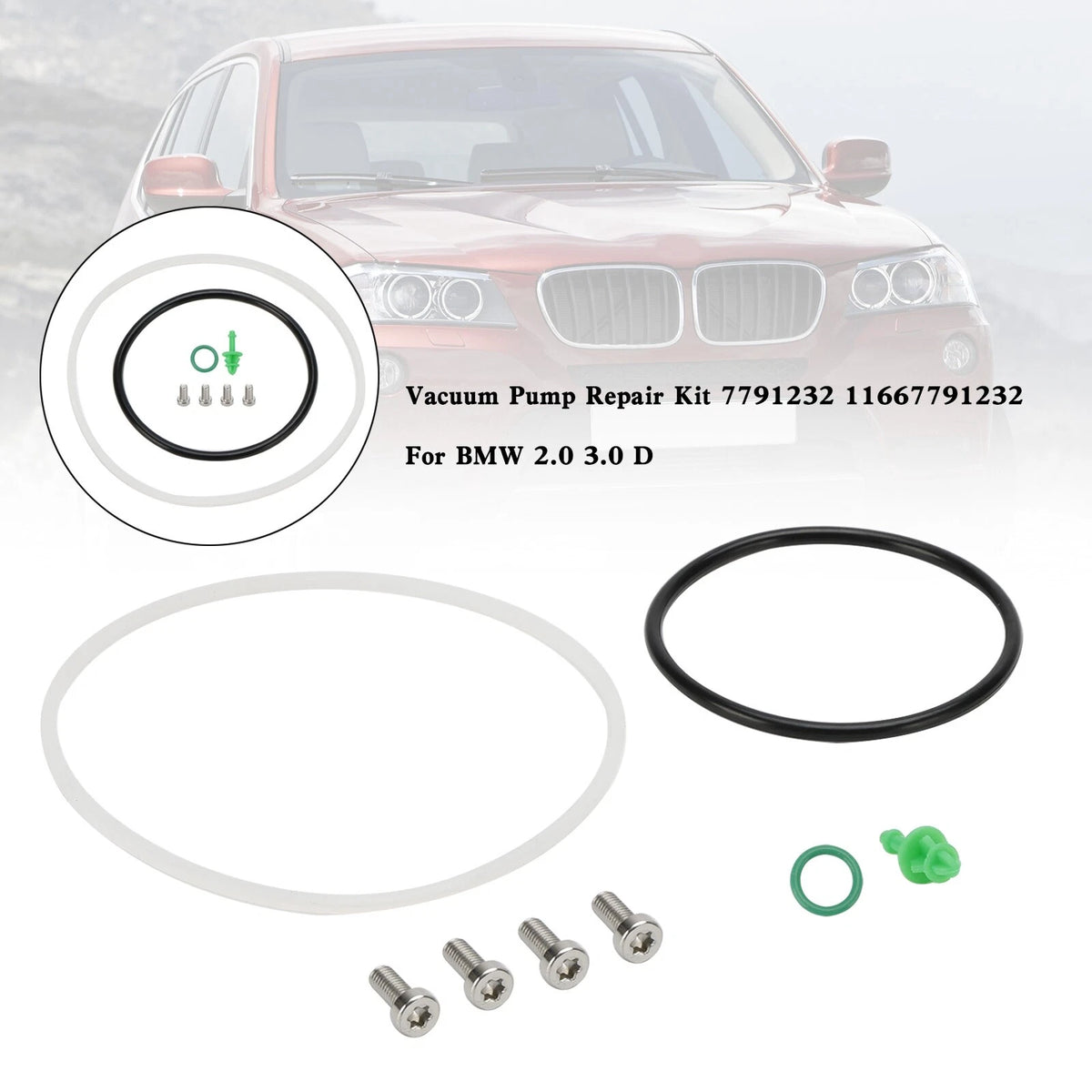 Vacuum Pump Repair Kit 2X for BMW 2.0 3.0 D (11667791232, 7791232)