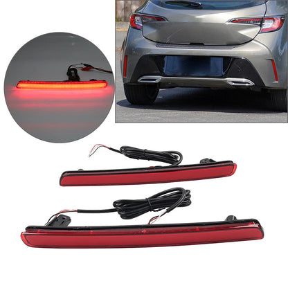 2X Red Rear Bumper Tail Light Brake Lamp for Toyota Corolla (2019–2022)