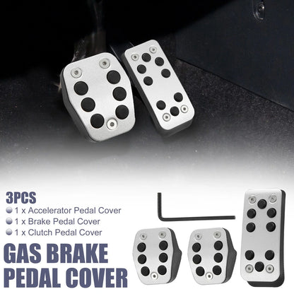 3 Pcs Accelerator & Brake Pedal Cover Set for Ford Focus 