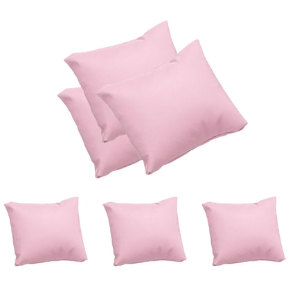Set of 6 Leather Watch Pillows for Jewelry Display - Pink