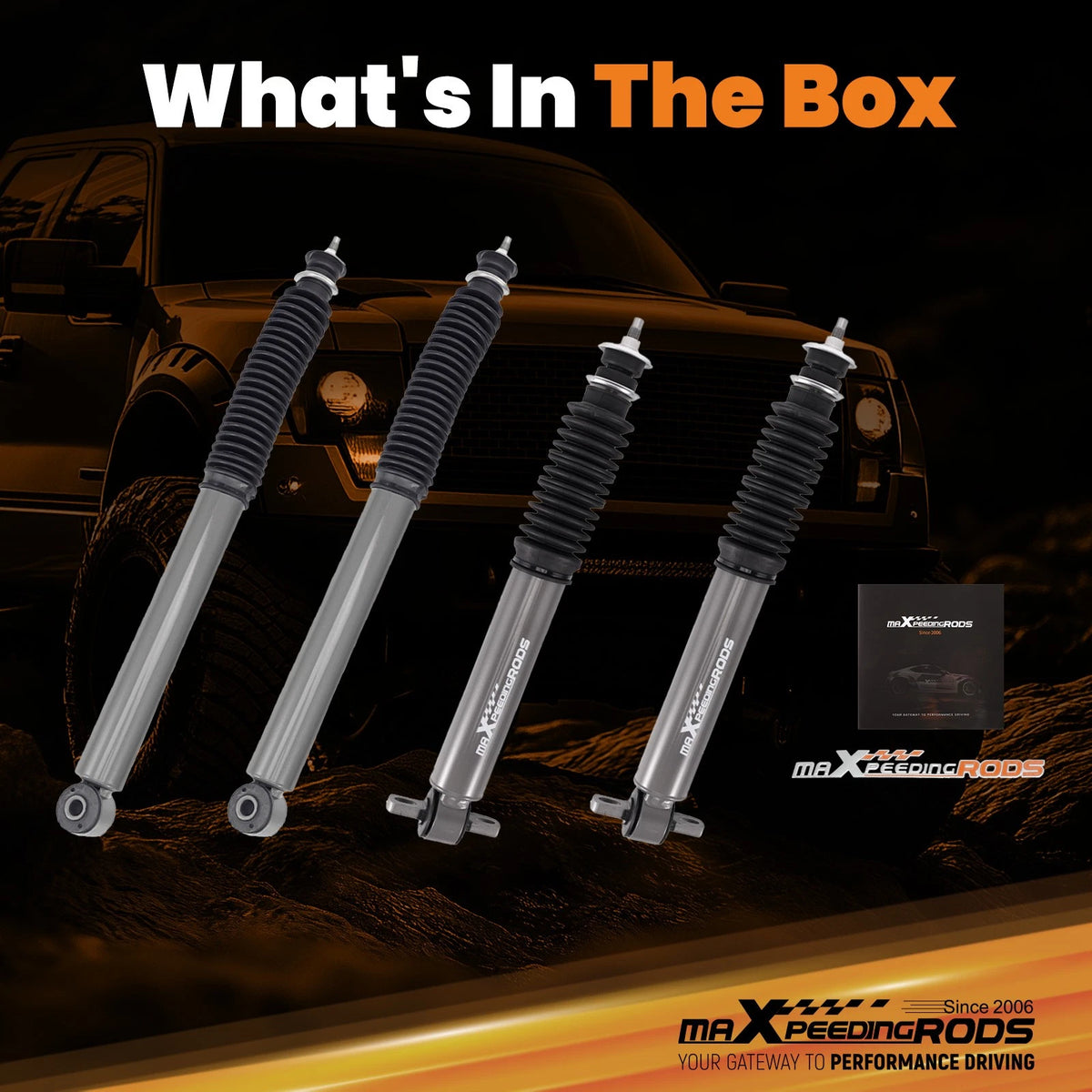 Performance Lowering Shocks Set for Ford F150 (1997–2003) 0R3TBS