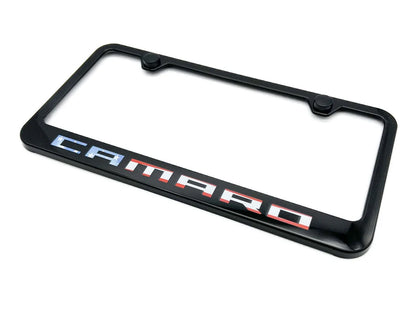 Black Plastic License Plate Frame Front for Chevrolet Camaro (2010–2024)