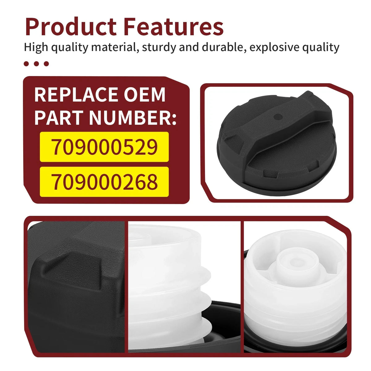 Gas Fuel Cap 709000529 for Can-Am Commander Max 800R (2016–2020)