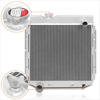 3-Row Aluminum Cooling Radiator for Ford Mustang 1965-1966, Mercury Comet 1964-1965