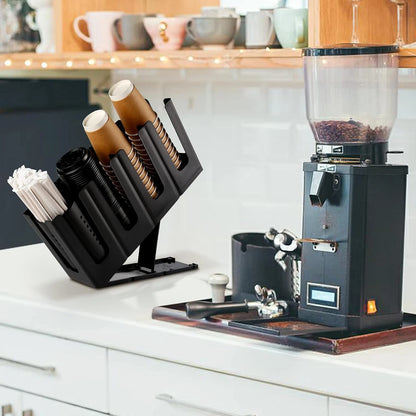 Paper Cup Holder with Straw Organizer for Coffee Cups (Universal Fit)