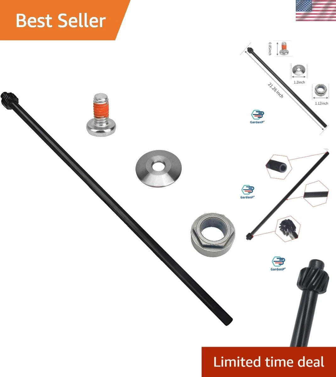 21-Inch Steering Shaft Replacement for MTD, Troy-Bilt, Craftsman