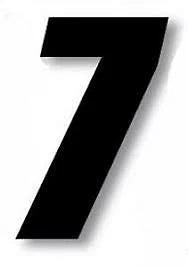3X Number Plate Decal Stickers for Dirt Bike MX (7 Inch)