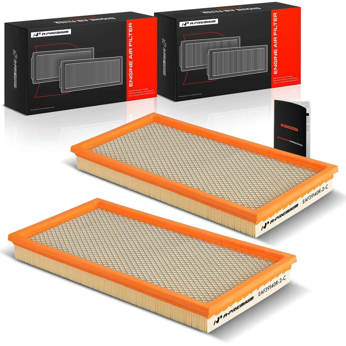 2X Engine Air Filter for Chevrolet Tahoe (1995–1996), Camaro (1998–2002), GMC Yukon, Part Numbers 25042562, 15106528, CA3914