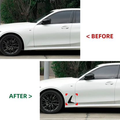 2X Carbon Look Add-On Side Fender Vent Duct Trims for BMW 3-Series G20/G21
