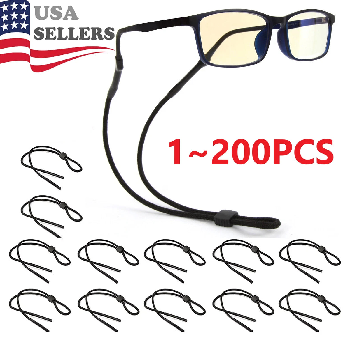 Sport Sunglass Neck Strap Lanyard Holder for Eyeglasses and Reading Glasses