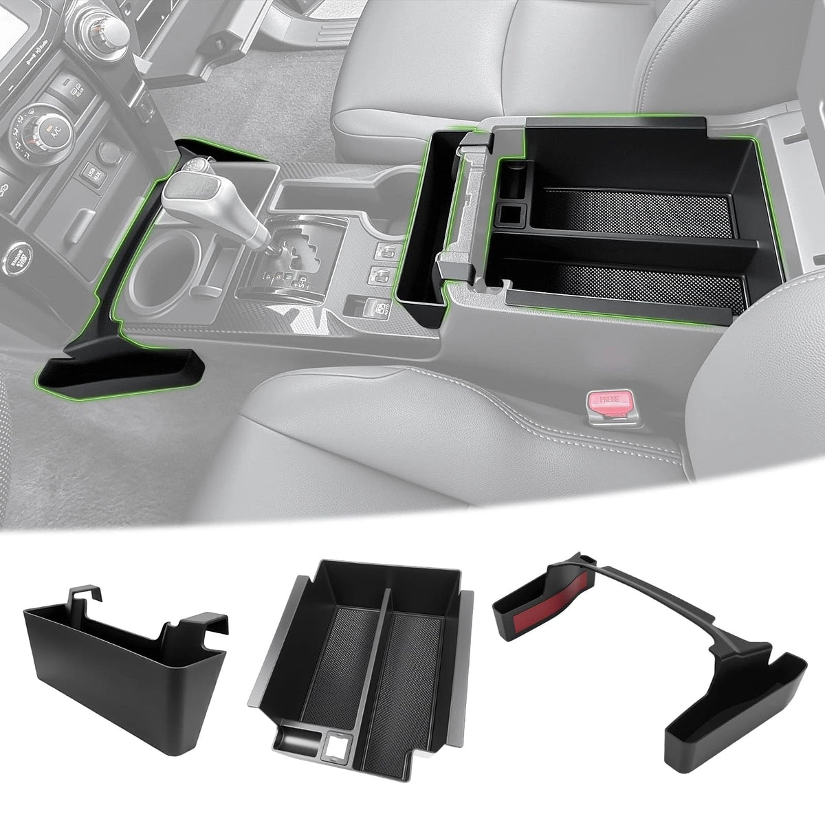 3X Center Console Organizer for Toyota 4Runner (2010–2024)