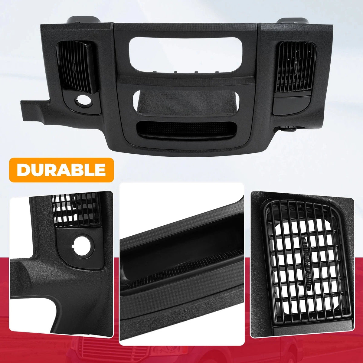 Center Dash Radio Bezel Climate Trim Panel Vent for Dodge Ram 1500 2500 (2002–2005)