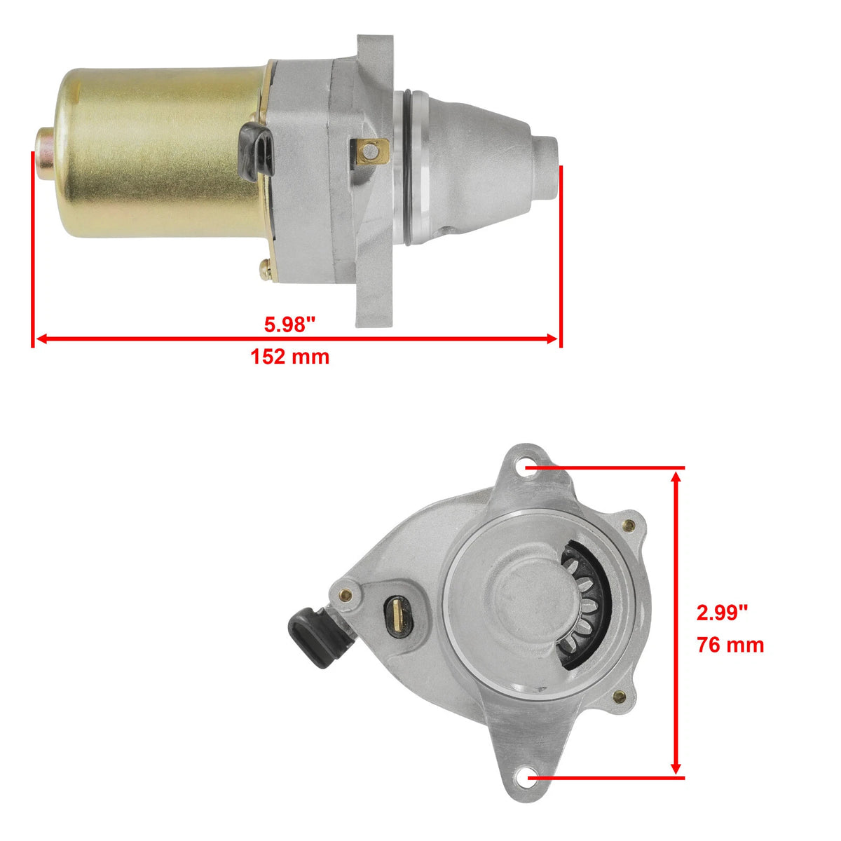 Starter for Suzuki LT80 Quad Sport (1996–2006) AB186818332AD, 3110040B01, 3110040B00