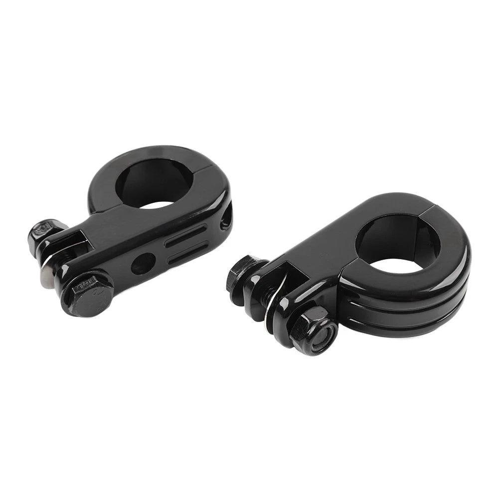 Foot Peg Mount Clamp Bracket for Harley 1 1/4" Highway Engine Crash Bar