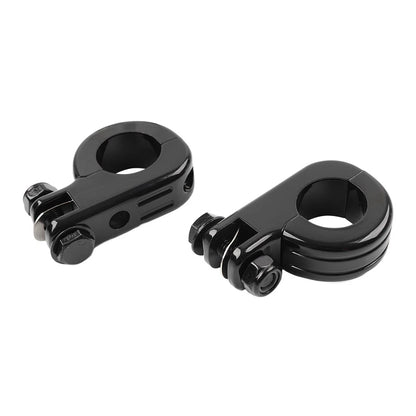 Foot Peg Mount Clamp Bracket for Harley 1 1/4" Highway Engine Crash Bar