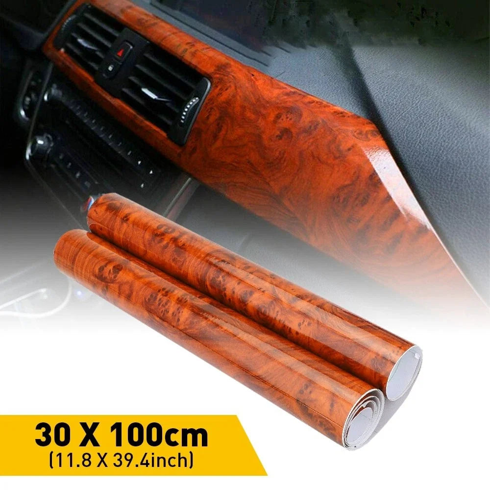 Glossy Wood Grain Vinyl Wrap Film for Car (DIY)