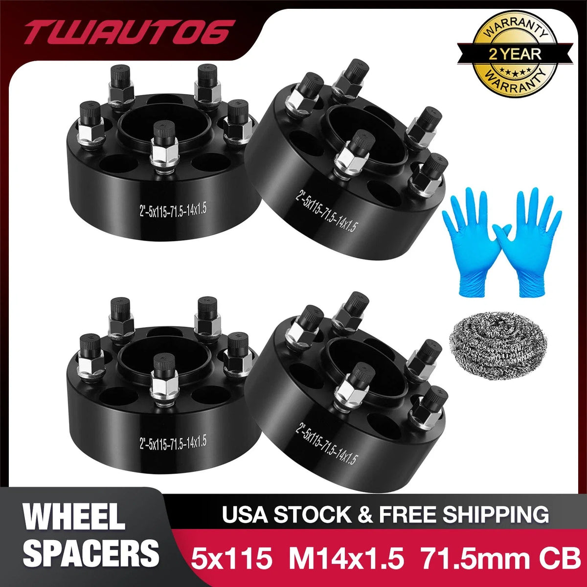 1 or 2 Inch Hubcentric Wheel Spacers for 2005–2023 Chrysler 300 (5x115)